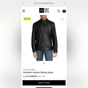 Slate and Stone Lambskin leather jacket
